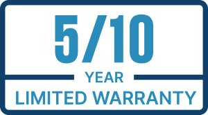 5/10 Year Warranty Logo